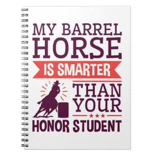 Carnet Mon Baril Horse Est Plus Intelligent Drôle Barrel 