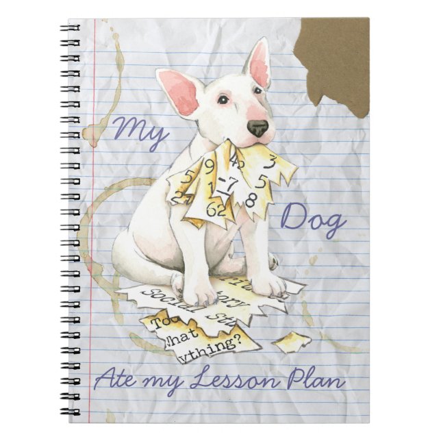 Carnet Mon bull-terrier a mangé mon plan de cours (Devant)