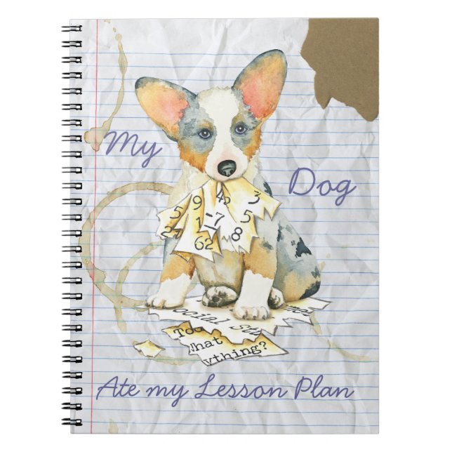 Carnet Mon Cardigan Welsh Corgi a mangé mon plan de leçon (Devant)