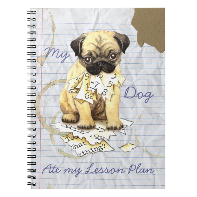 Carnet Mon carlin a mangé mon plan de cours (Devant)