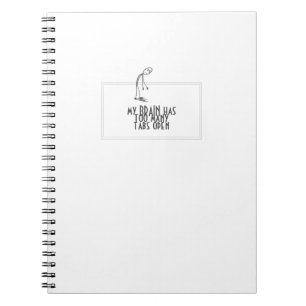Carnet Mon Cerveau A Trop D'Onglets Ordinateur Ouvert