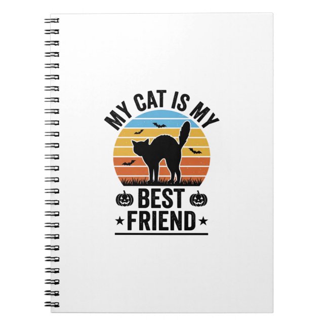 Carnet Mon chat est mon meilleur ami conception de t-shir (Devant)