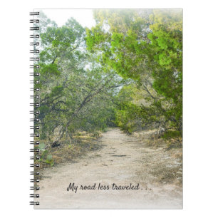 Carnet Mon chemin moins voyagé Trail Art Custom Notebook