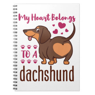 Carnet Mon coeur appartient à un Dachshund