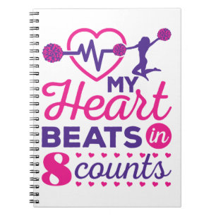 Carnet Mon coeur bat en 8 comtes Cheerled Cheer