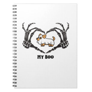 Carnet Mon Costume Boo Chihuahua Avec Mains Coeurs Squele