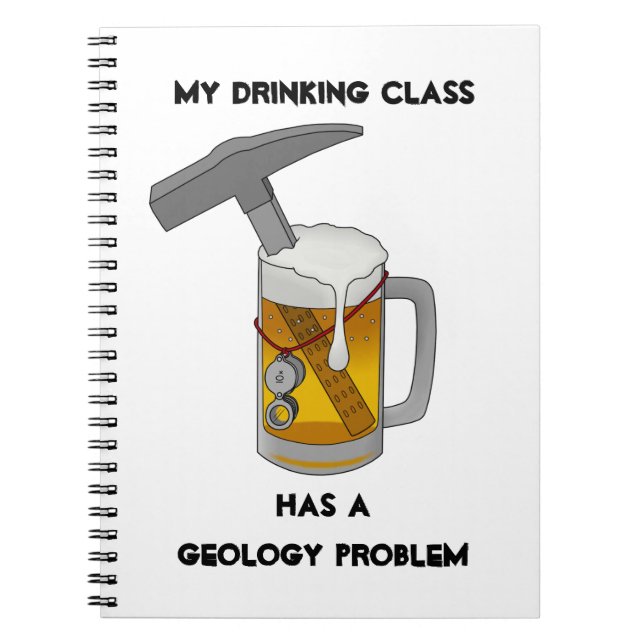 Carnet Mon cours de boisson a un problème de géologie (Devant)
