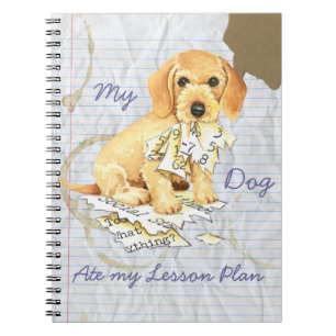 Carnet Mon Dachshund À poils durs a mangé mon plan de leç