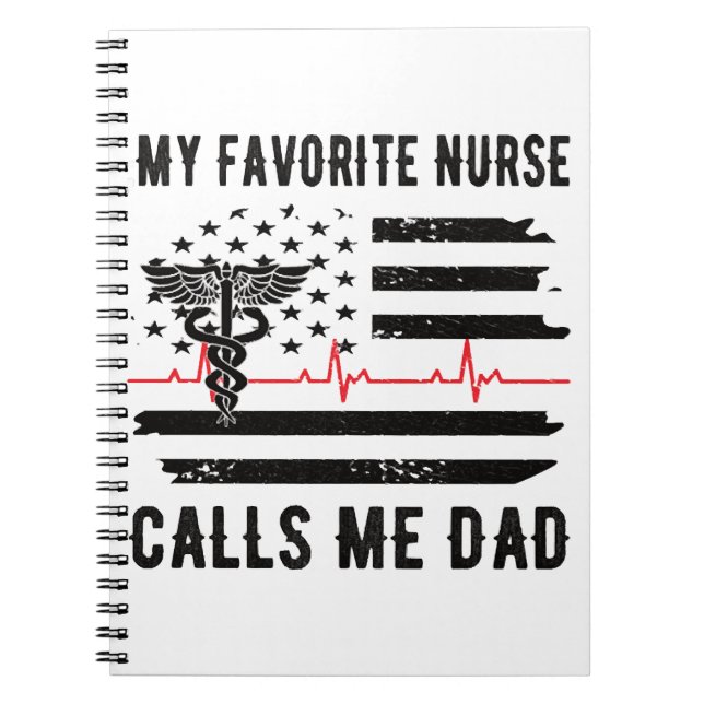 Carnet Mon Infirmière Favorite M'Appelle Papa Infirmière  (Devant)