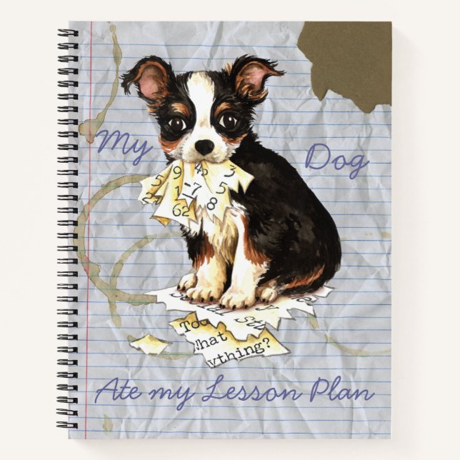 Carnet Mon long manteau Chihuahua Mangé Mon plan de leçon (Devant)