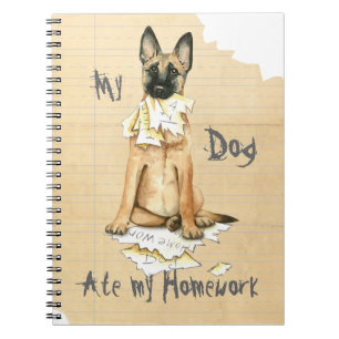 Carnet Mon Malinois a mangé mon travail