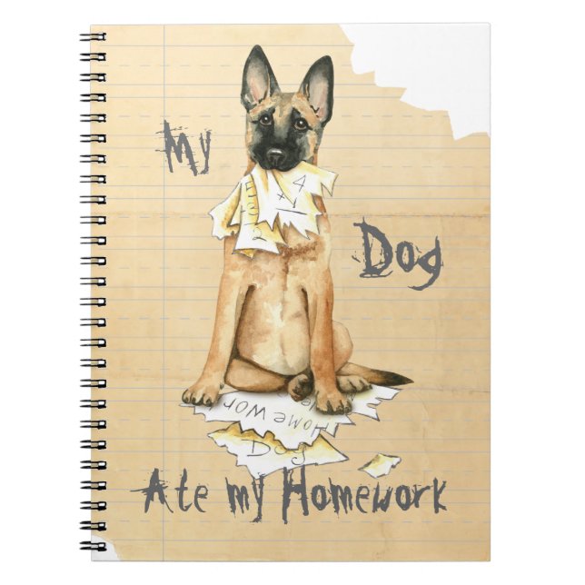 Carnet Mon Malinois a mangé mon travail (Devant)