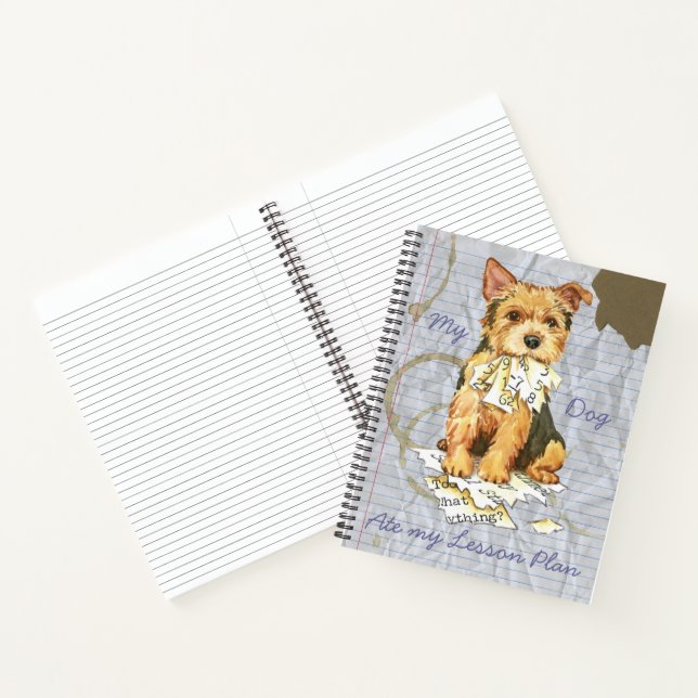 Carnet Mon Norwich Terrier a mangé mon plan de leçon (Intérieur)