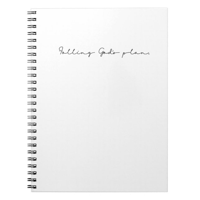 Carnet Mon plan Le plan de Dieu L'Art Inspirationnel Evan (Devant)