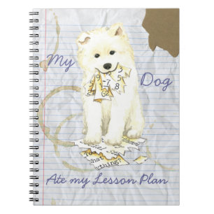 Carnet Mon Samoyed a mangé mon plan de cours