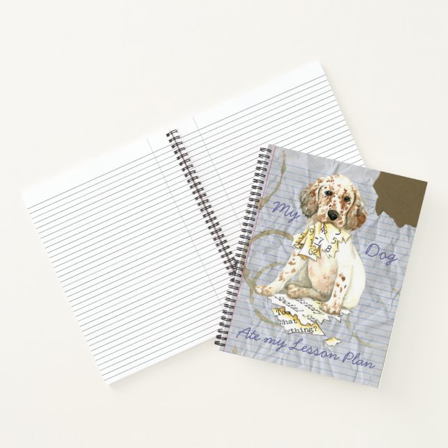 Carnet Mon Setter anglais a mangé mon plan de leçon (Intérieur)