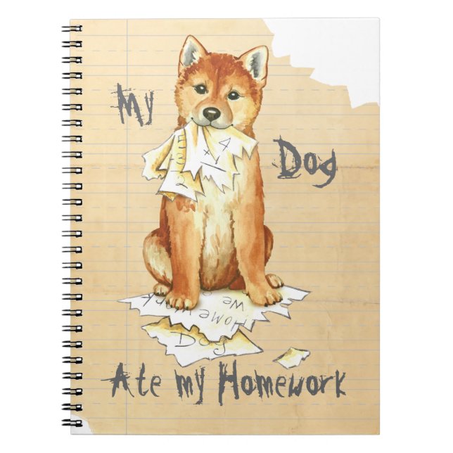 Carnet Mon Shiba Inu A Mangé Mes Devoirs (Devant)