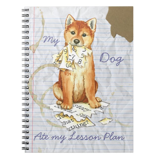 Carnet Mon Shiba Inu a mangé mon plan de cours (Devant)