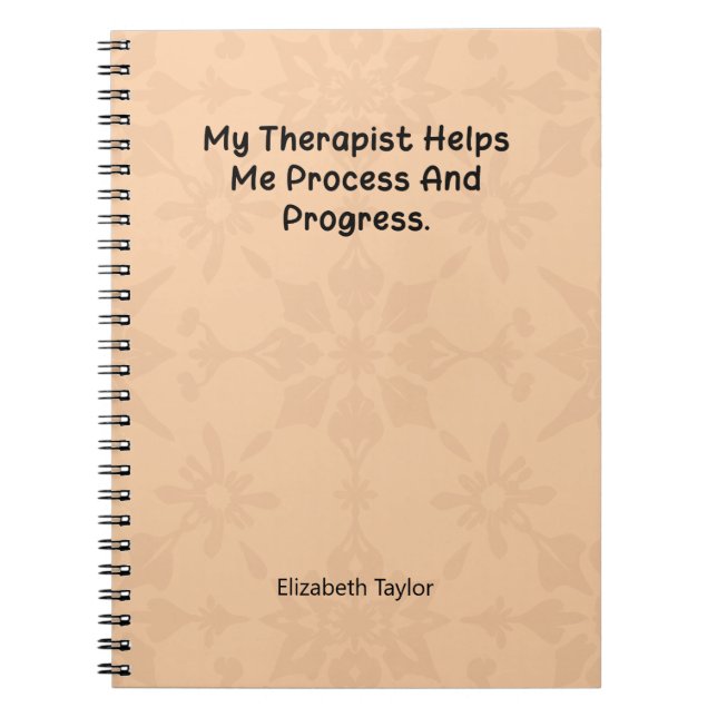 Carnet Mon Thérapeute M'aide à Traiter et Progresser (Devant)