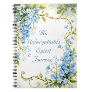 Carnet Mon voyage spirituel inoubliable avec le myosotis
