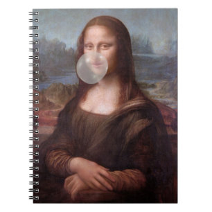Carnet Mona Lisa souffle une bulle grise