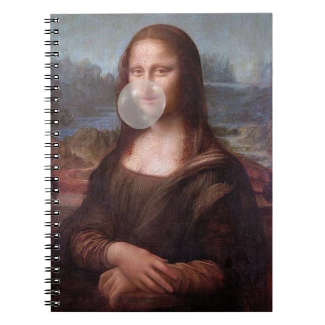 Carnet Mona Lisa souffle une bulle grise (Devant)