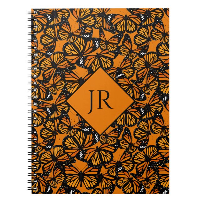 Carnet Monarque d'Orange Papillons Monographie d'été Mono (Devant)
