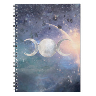 Carnet Monde céleste Triple Moon Goddess Moonstone