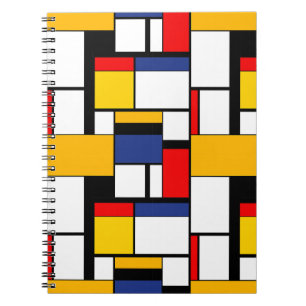 Carnet Mondrian géométrique Composition minimaliste moder