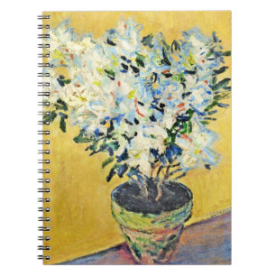Carnet Monet - Azalées blanches dans un pot,