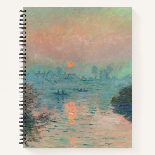 Carnet Monet Sunset Seine Beaux-Art Impressionnisme (Devant)