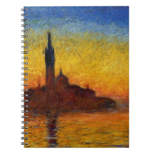 Carnet Monet Sunset Venise Coloré Impressionnisme Art