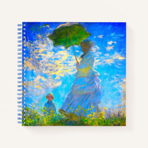 Carnet Monet Woman avec un parasol