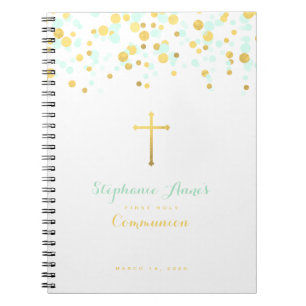 Carnet Monnaie Communion et Confetti Or