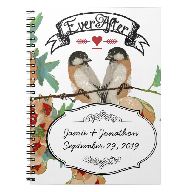 Carnet Monnaie Inséparable vintage de fleurs de cerisier (Devant)