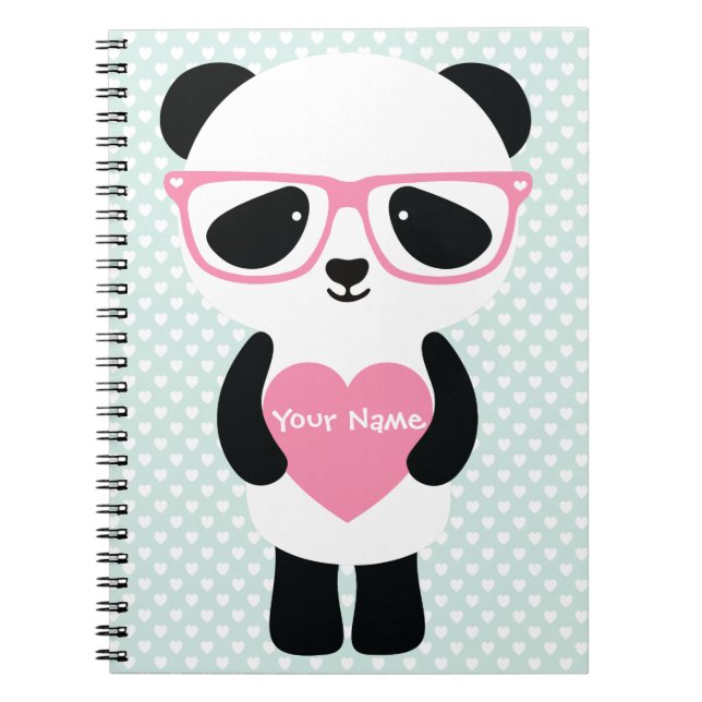 Carnet Monnaie Panda Cute/Rose (Devant)