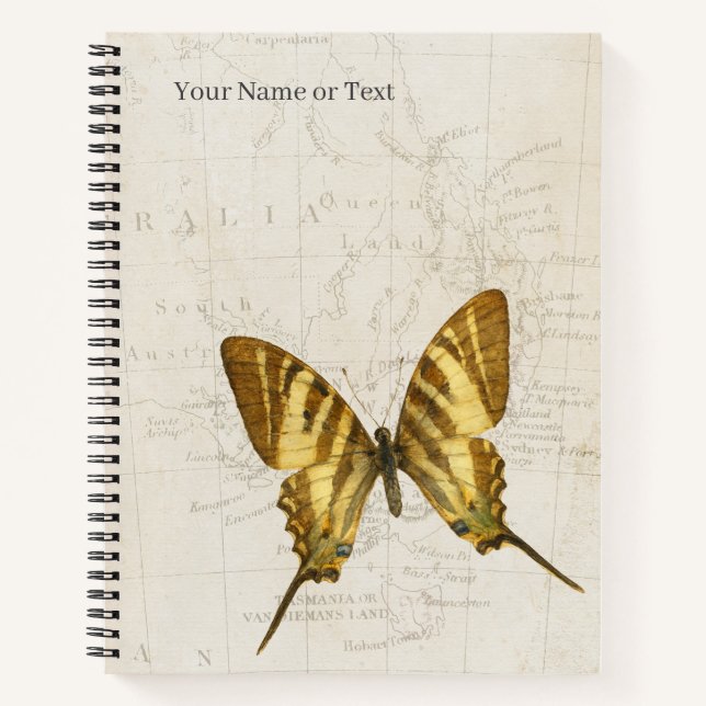 Carnet Monochrome Glider – Vintage Four-barred Swordtail (Devant)