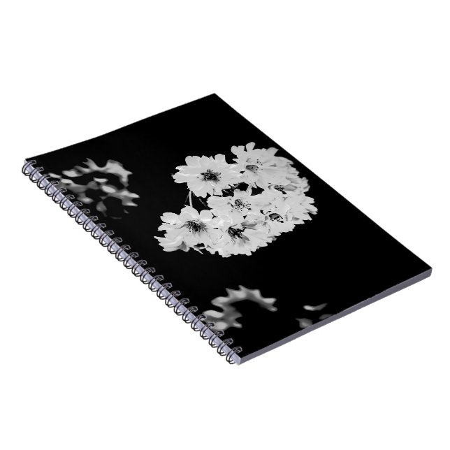 Carnet Monochrome Sakura Notebook - Elegant Black & White (Côté Droit)