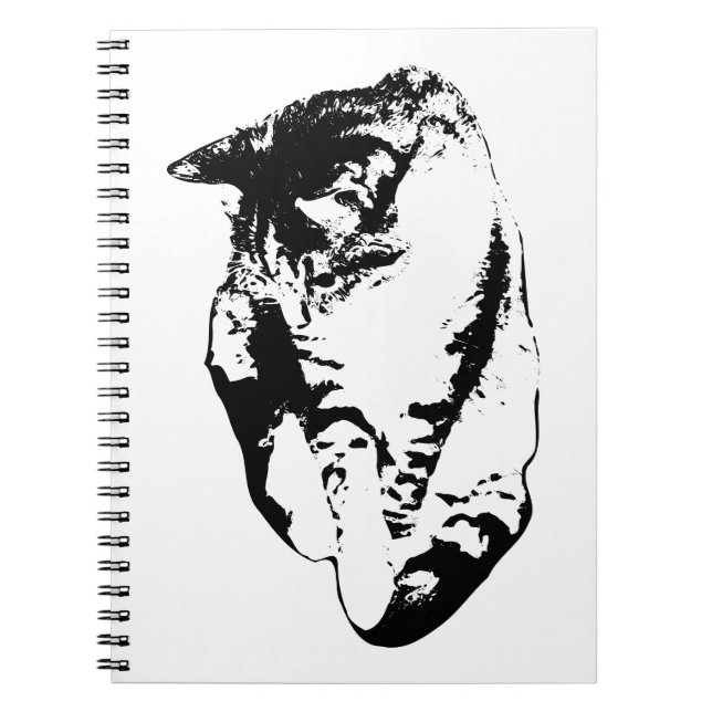 Carnet monochrome Tabby Cat (Devant)