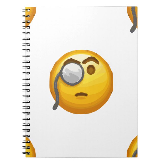 Carnet monocle émoji (Devant)