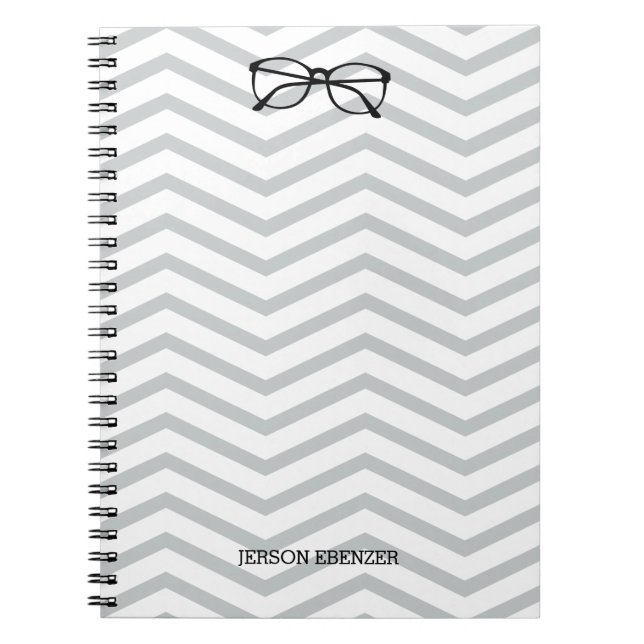 Carnet Monocle ringard lisant Chevron masculin (Devant)