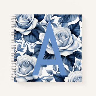 Carnet Monogram et Blue Roses Squre