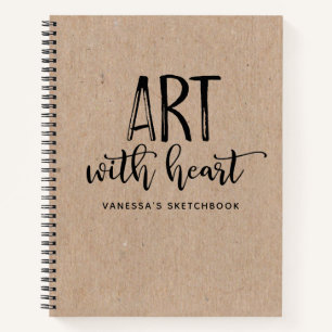 Carnet Monogram Modern Chic Artist Sketchbook
