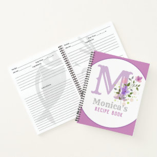 Carnet Monogram & Nom with Flowers