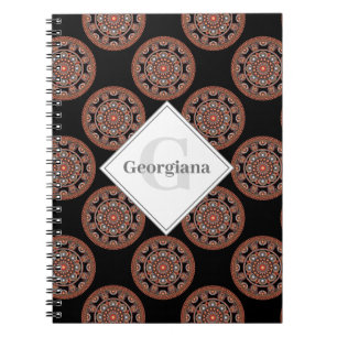 Carnet Monogram Safari Coucher de soleil Bohemian Polka D