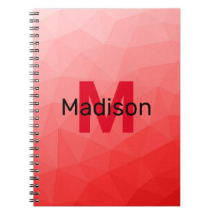 Carnet Monogramme à motif de maille géométrique à dégradé