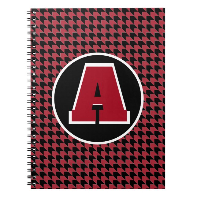 Carnet monogrammé à motif pied-de-poule (Devant)
