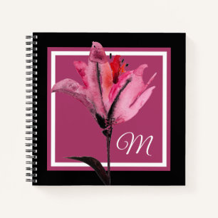 Carnet Monogramme Aquarelle florale II
