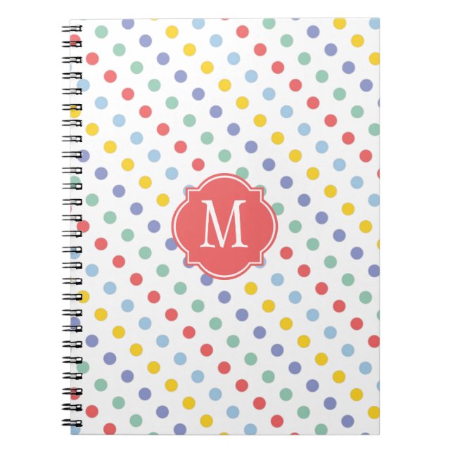 Carnet Monogramme arc-en-ciel de printemps (Devant)