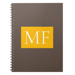 Carnet Monogramme Attrayant Moderne Minimaliste